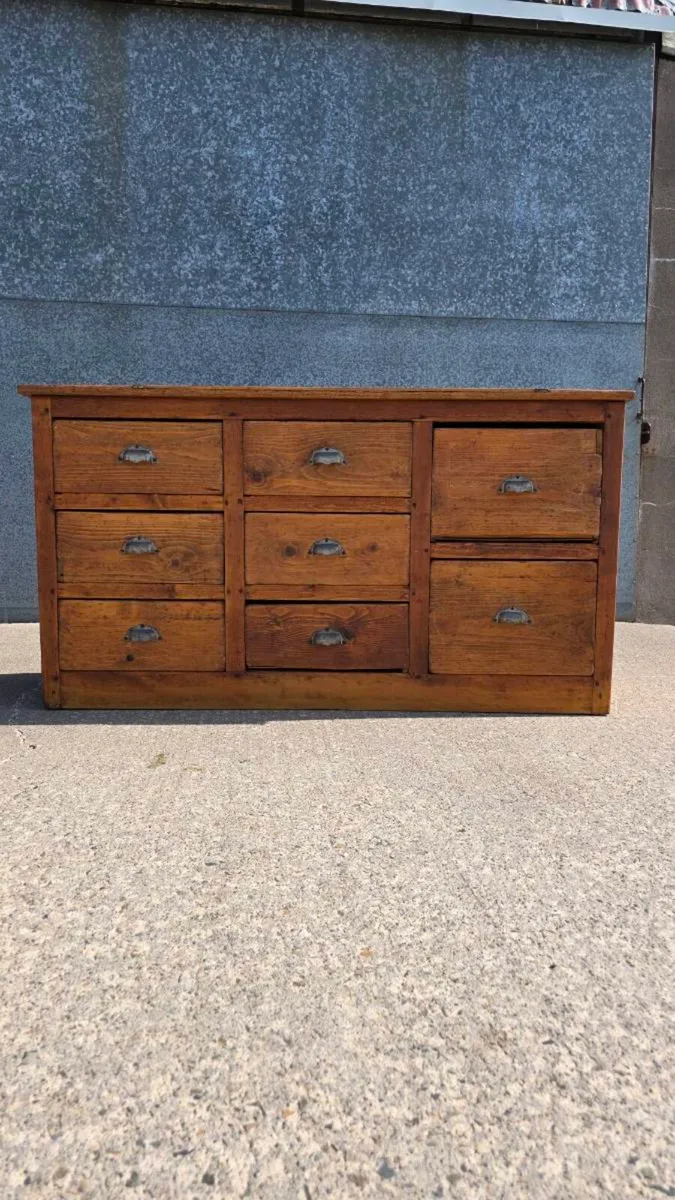 Vintage French dress makers kitchen island cabinet - Image 3