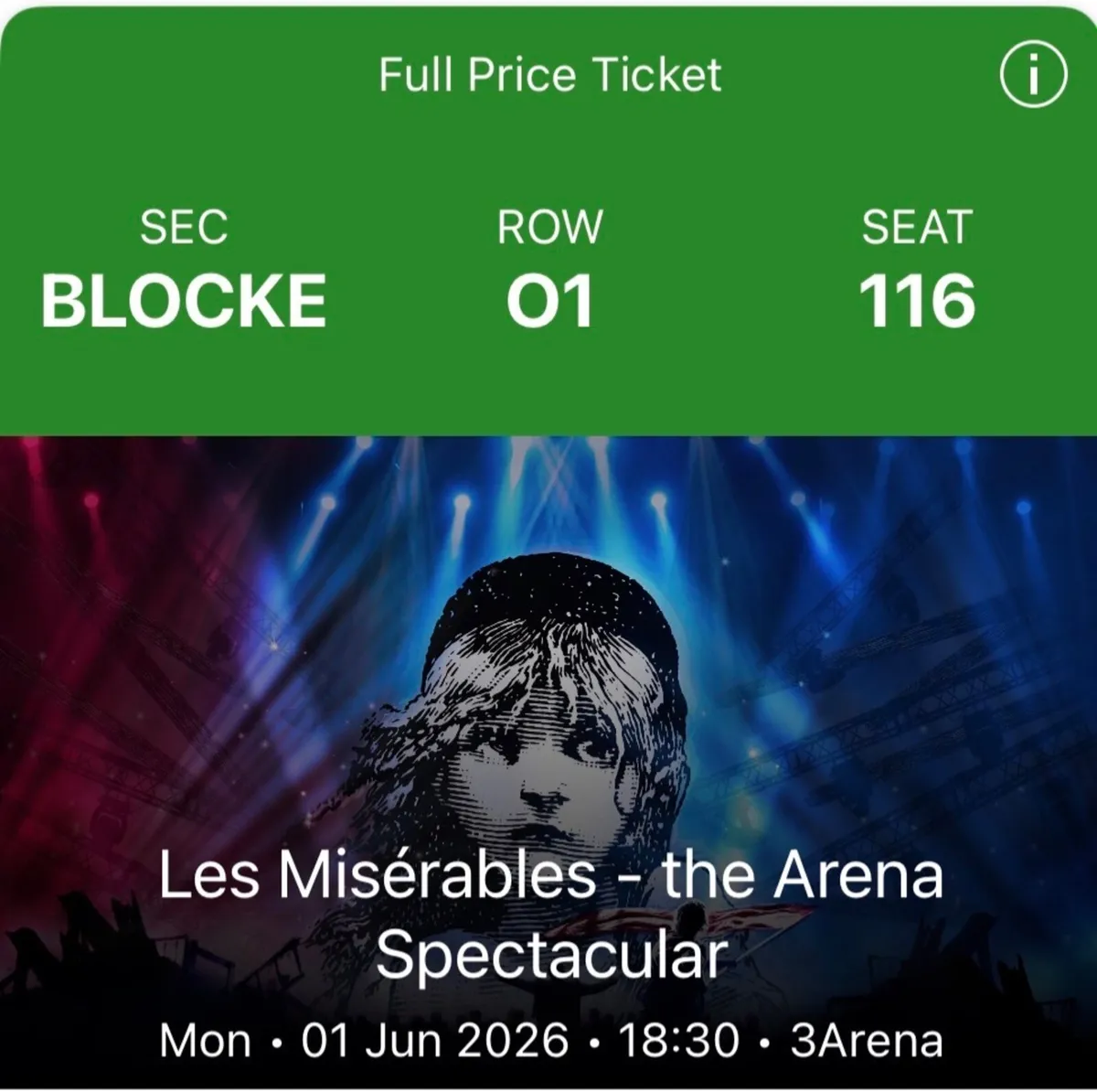 Les Miserables x4 tickets excellent seats - Image 3
