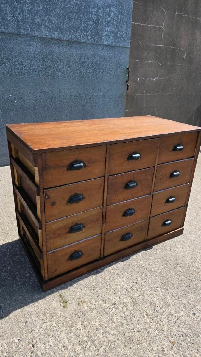 Vintage French apothecary style multi drawer unit - Image 3