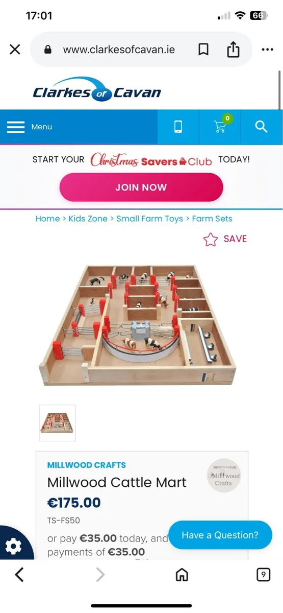 Mill wood cattle mart play set - Image 1