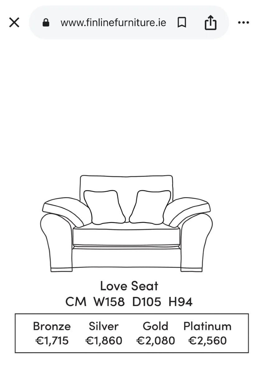 Finline Furniture - Armchair Loveseat - Image 2