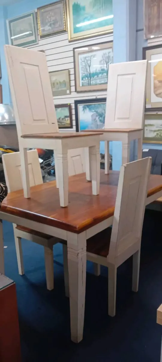 Solid Apple Wood Dining Set