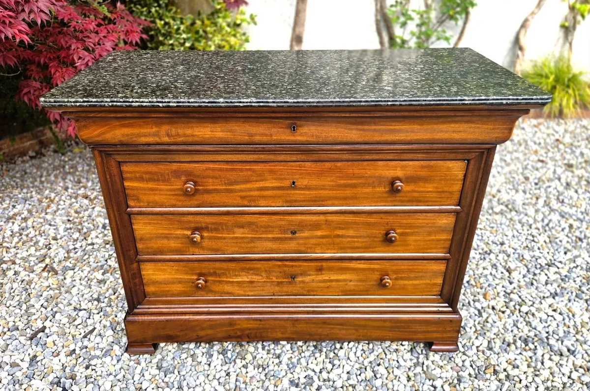 Antique French Marble Top Chest- Circa 1880 - Image 3