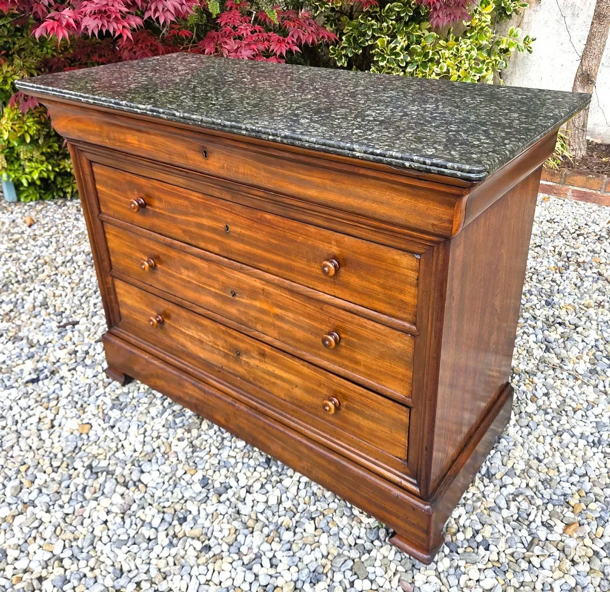 Antique French Marble Top Chest- Circa 1880 - Image 4