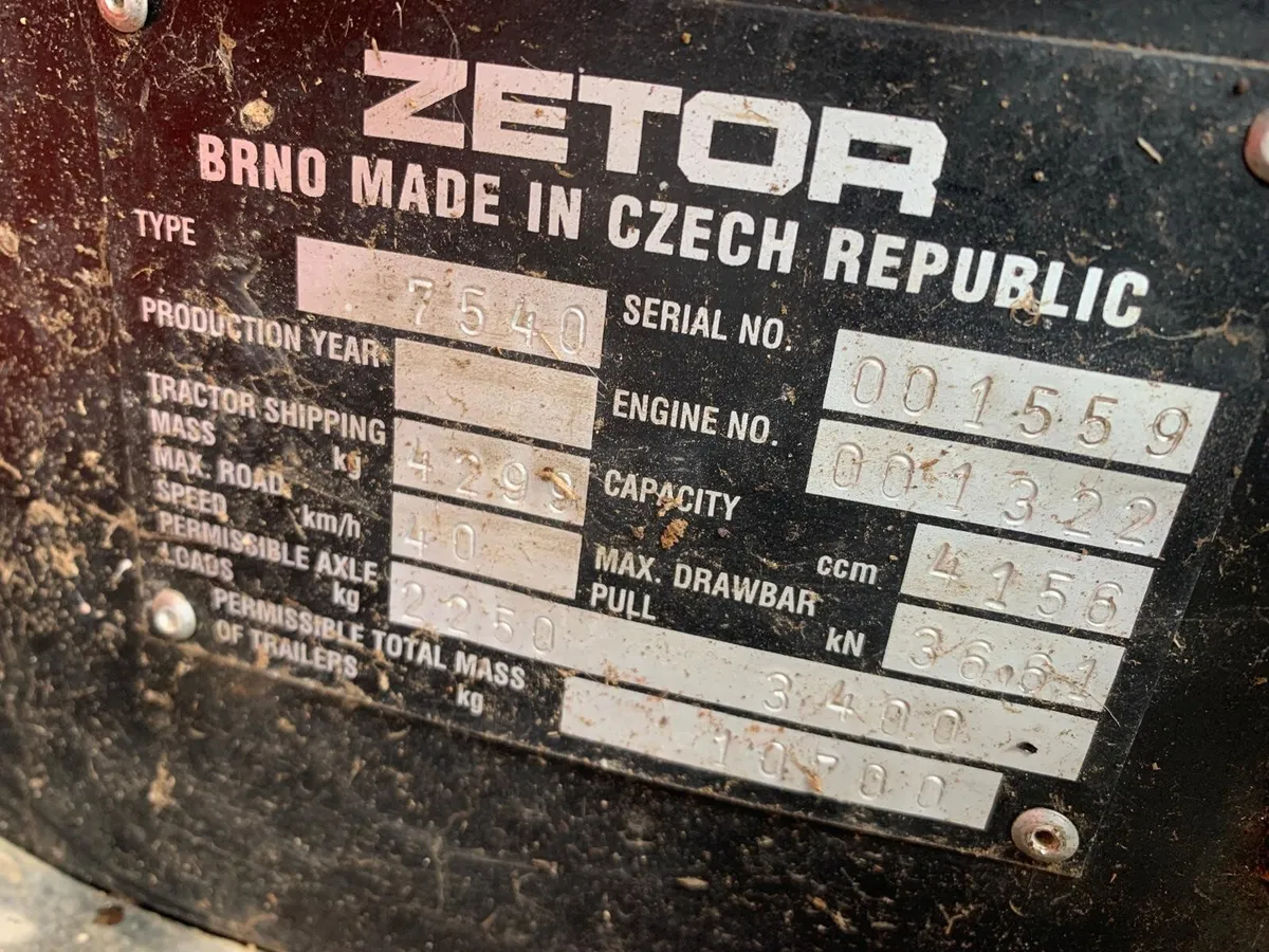 ZETOR 7540E 4WD, 1350 HOURS - Image 4