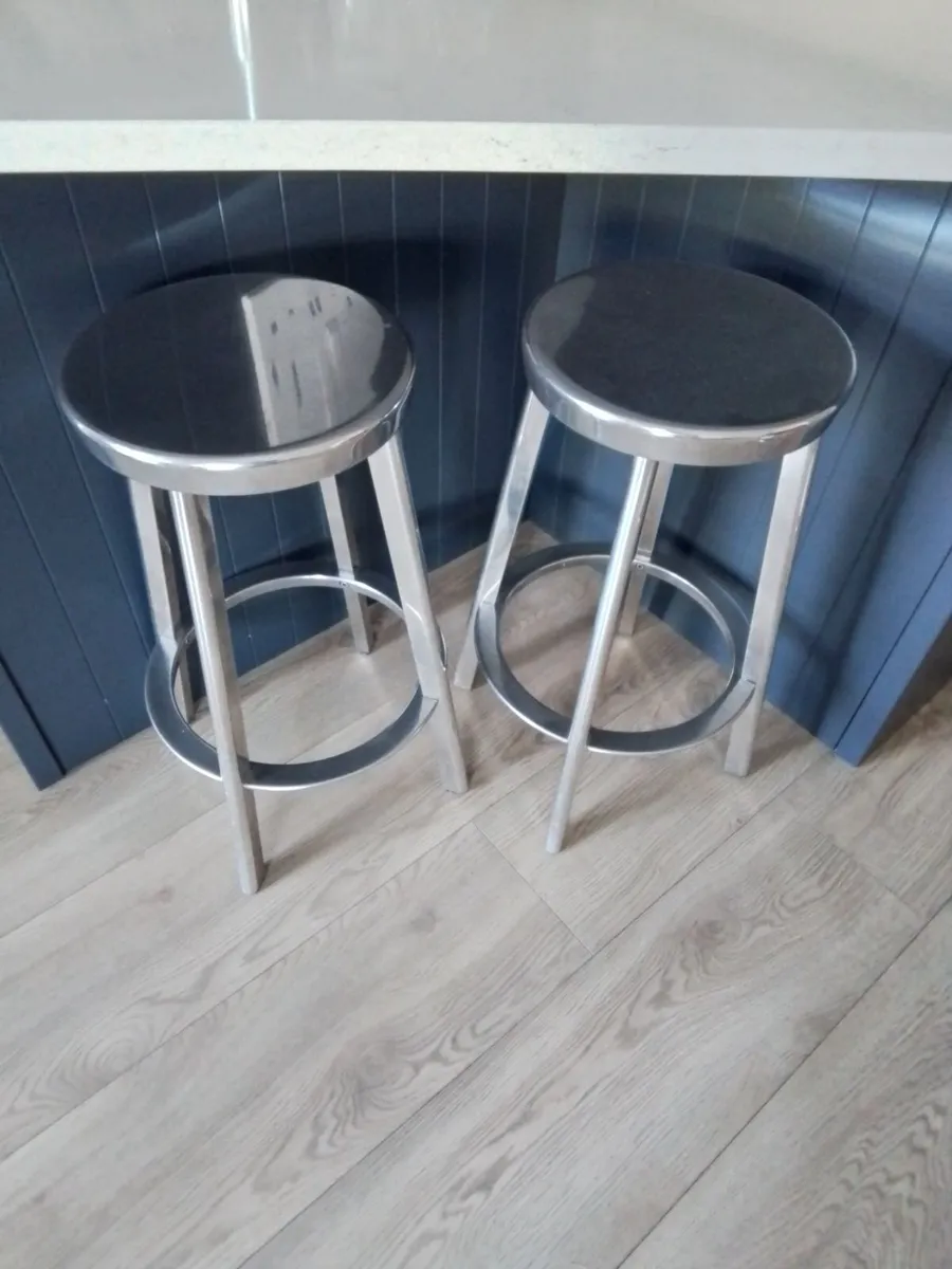 Italian designer aluminium stools