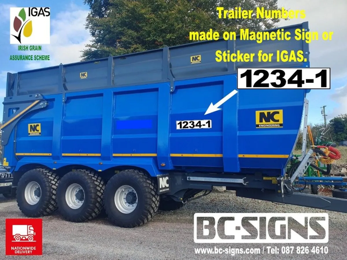 IGAS Trailer Numbers made for harvest 2026. - Image 2