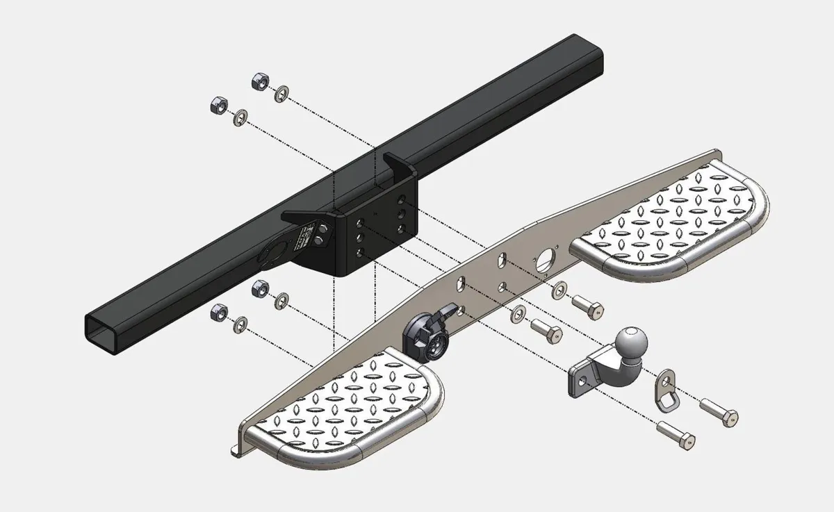 Auto-Hak Double Sided Towbar Rear Step - Image 1