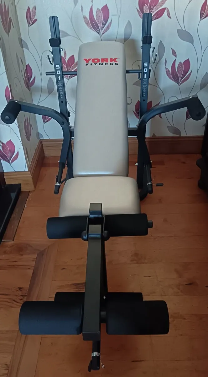 York Fitness B501 Folding Barbell Bench - Image 1