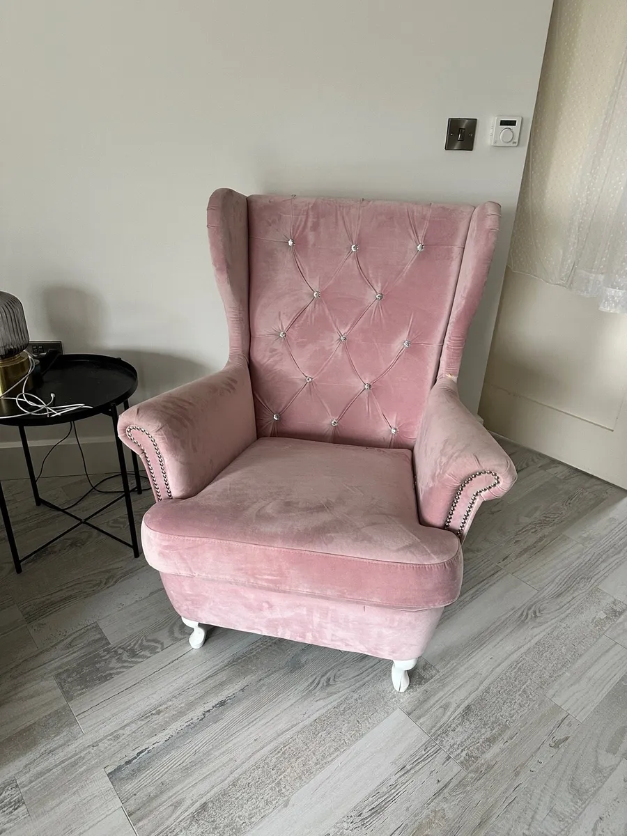 Velvet living room chair