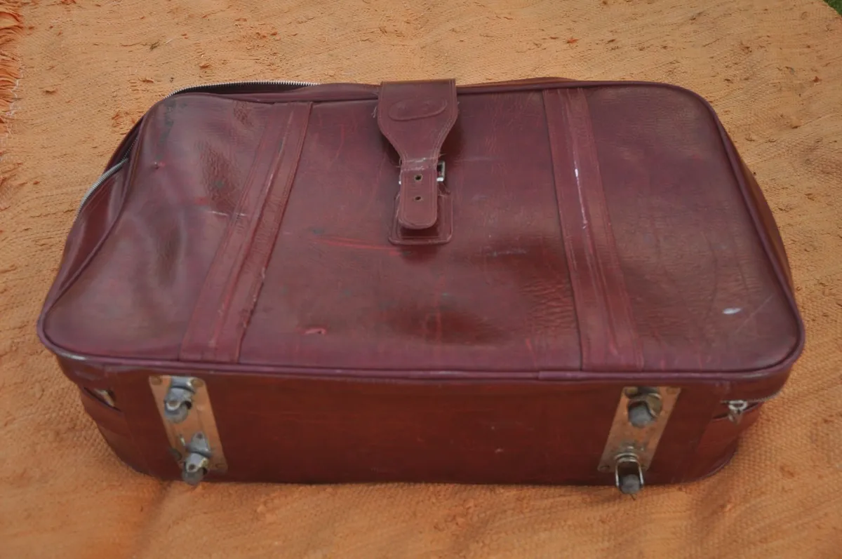 Red Vinyl Suitcase - Image 4