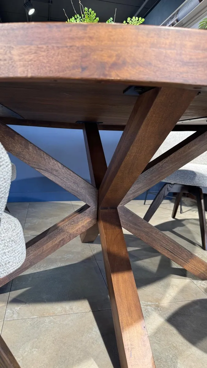 Round Dining Table, Ex Display Like New - Image 4