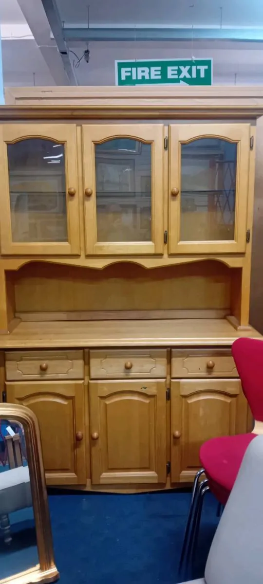 Modern Oak Effect Kitchen Dresser - Image 2