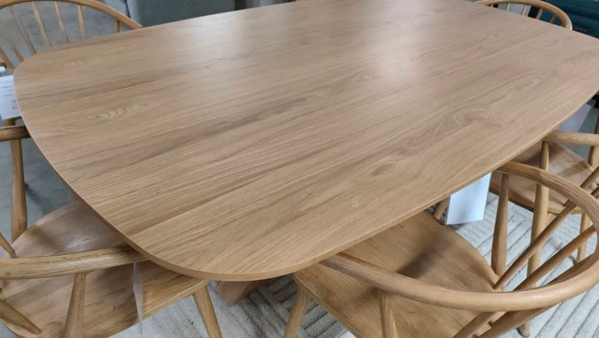 Ex Display 200cm Boat shaped Dining Table - Image 2