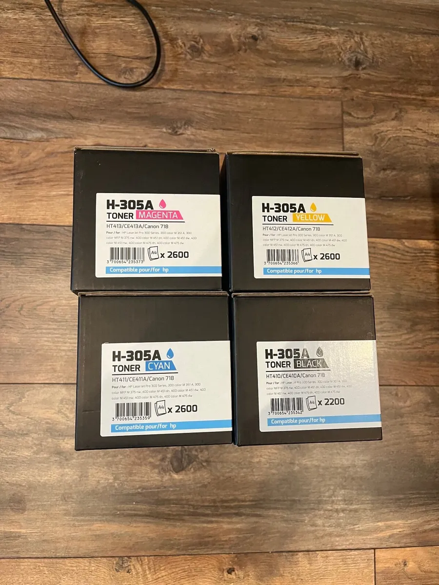 Set of HP 305A Colour Ink Toners