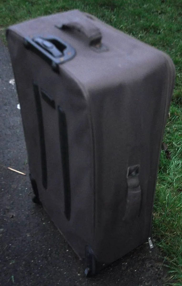 Large Dark Grey-Brown Suitcase - Image 1