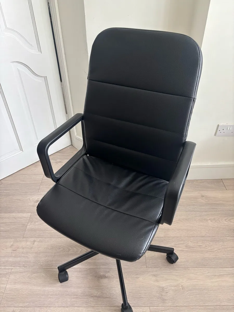 Ikea Leather Desk Chair - Image 1
