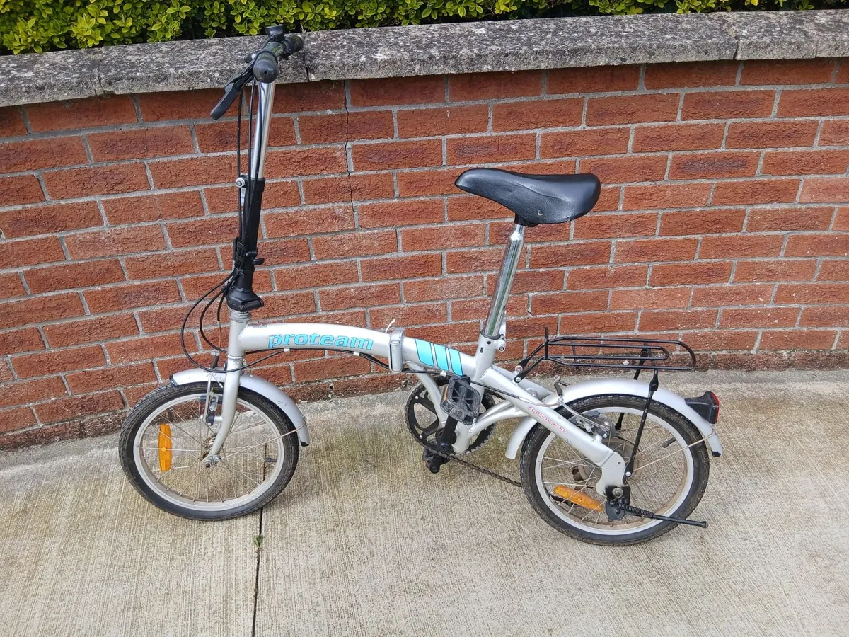 Proteam folding 16" bike silver - Image 1