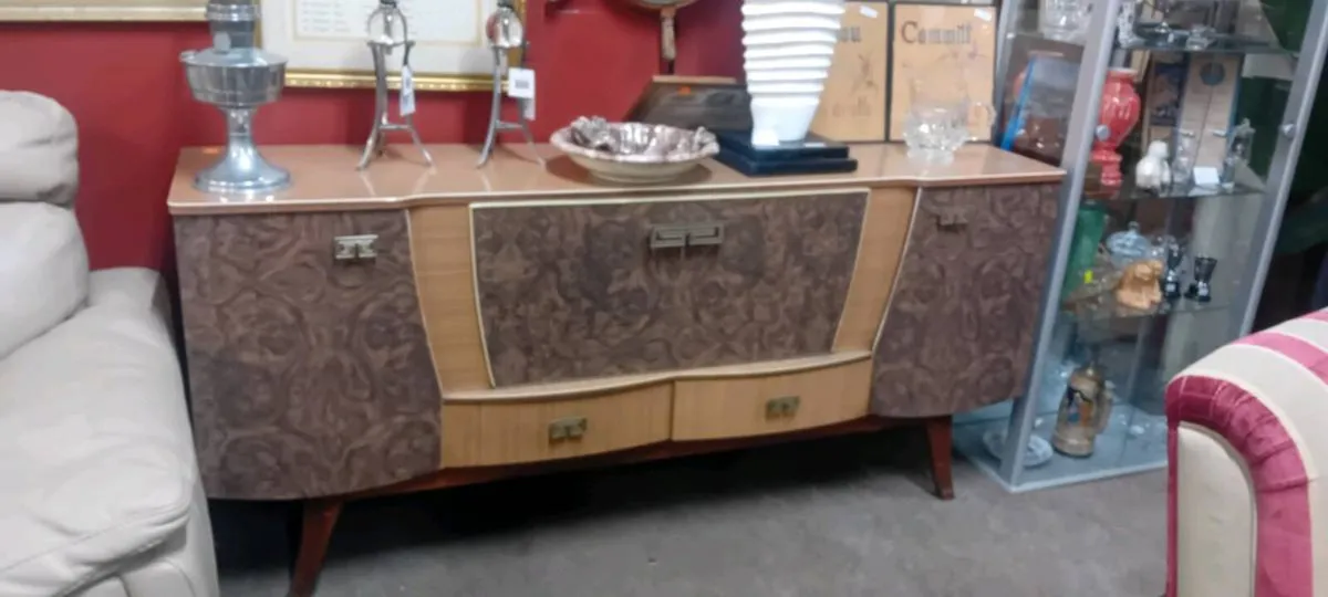 Mid Century Walnut Veneer Sideboard - Image 1