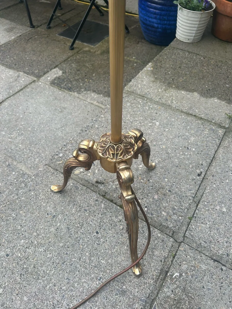 Antique brass floor lamp - Image 2