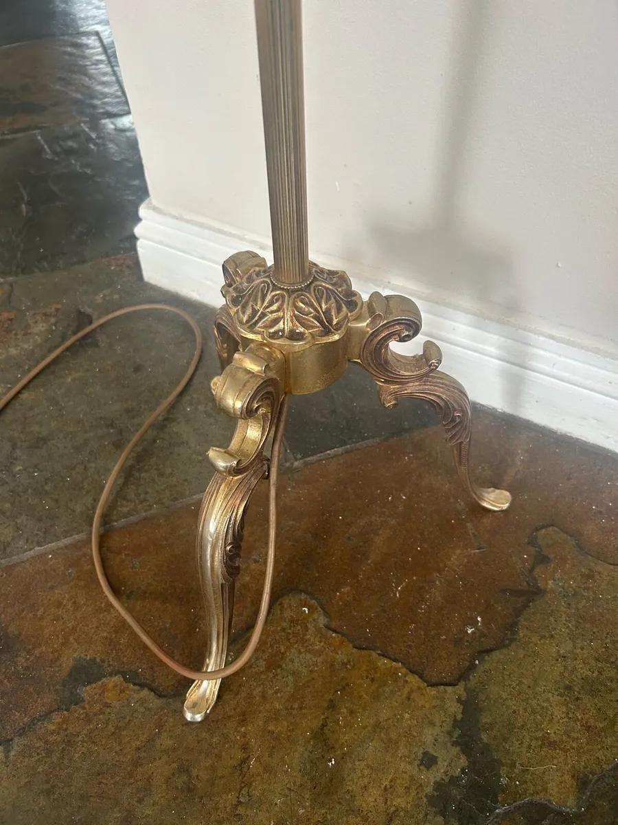 Antique brass floor lamp - Image 4