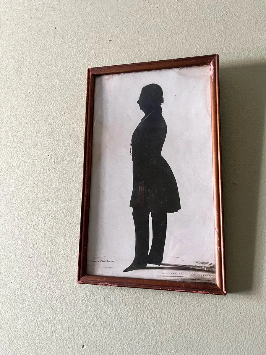 Antique Full length silhouette of gent - Image 1