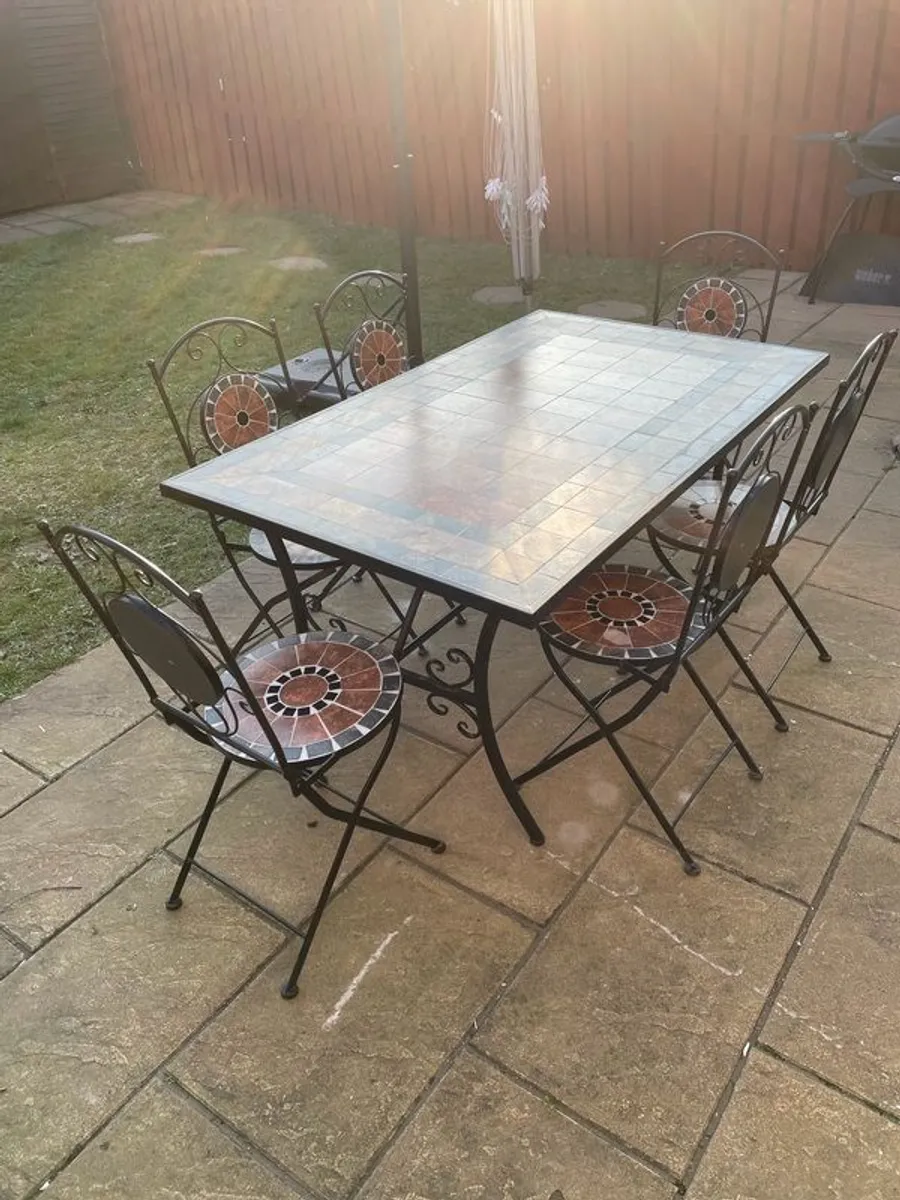 Mosaic Patio Set - Image 1