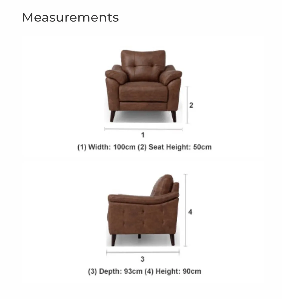 3 seater sofa & chair - Image 2