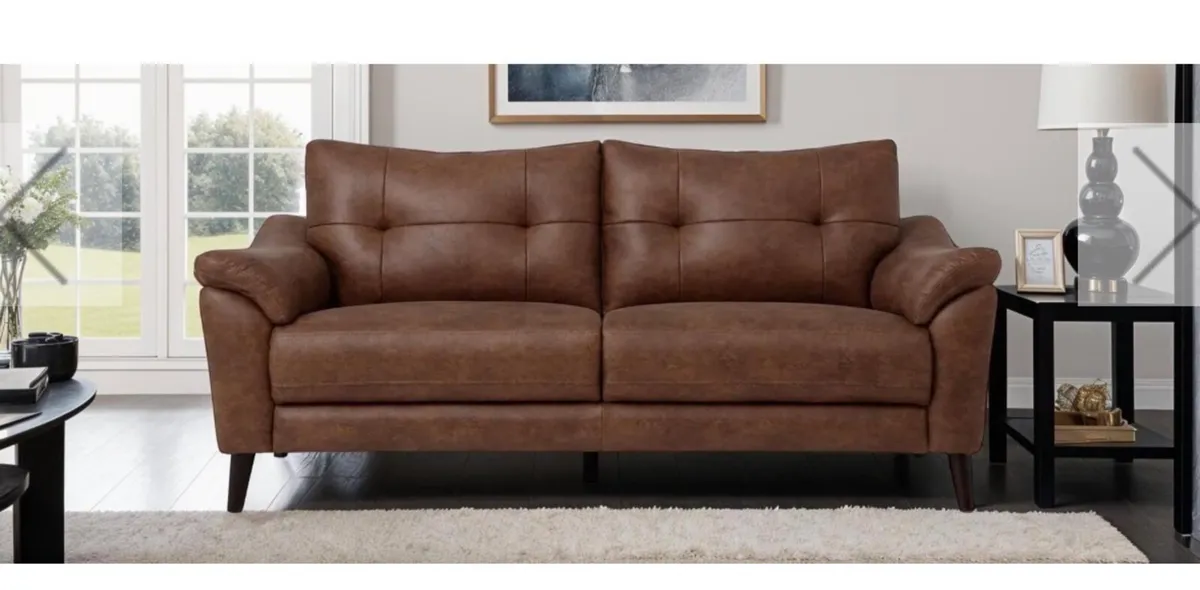 3 seater sofa & chair - Image 3