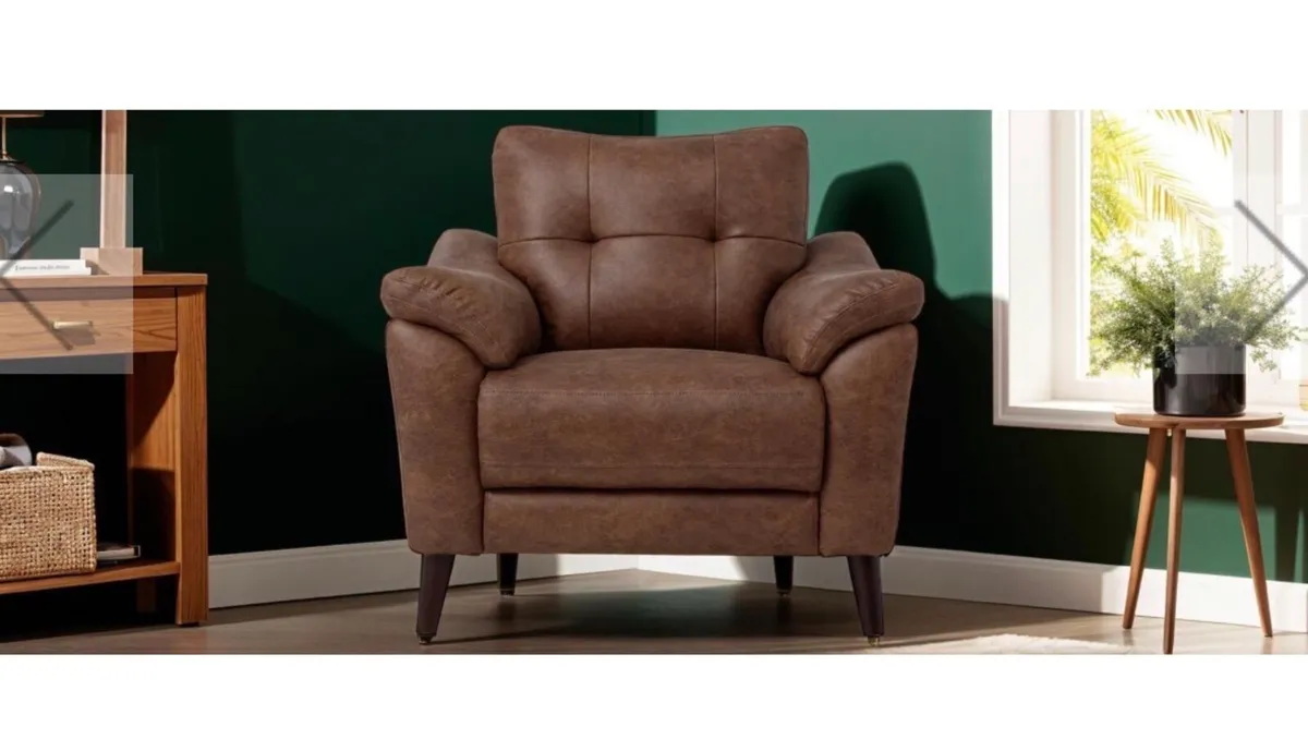 3 seater sofa & chair - Image 4