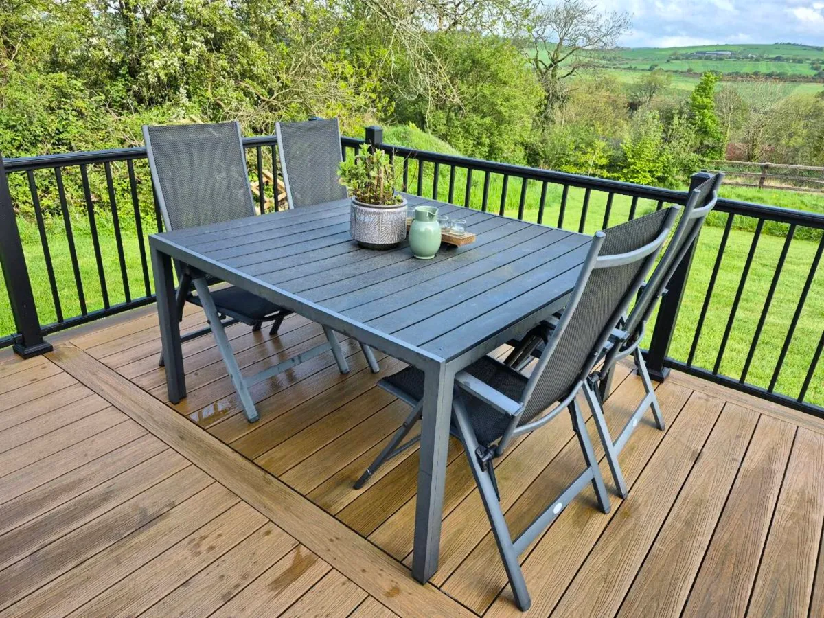 Patio table and 4 chairs - Image 1