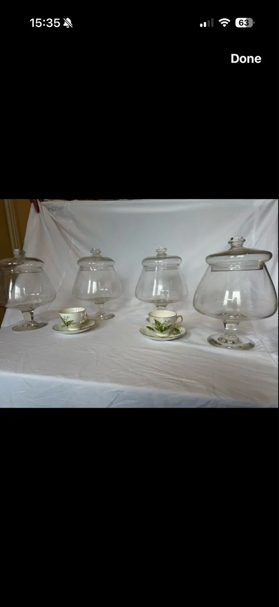 Antique Apothecary 4 large jars - Image 1