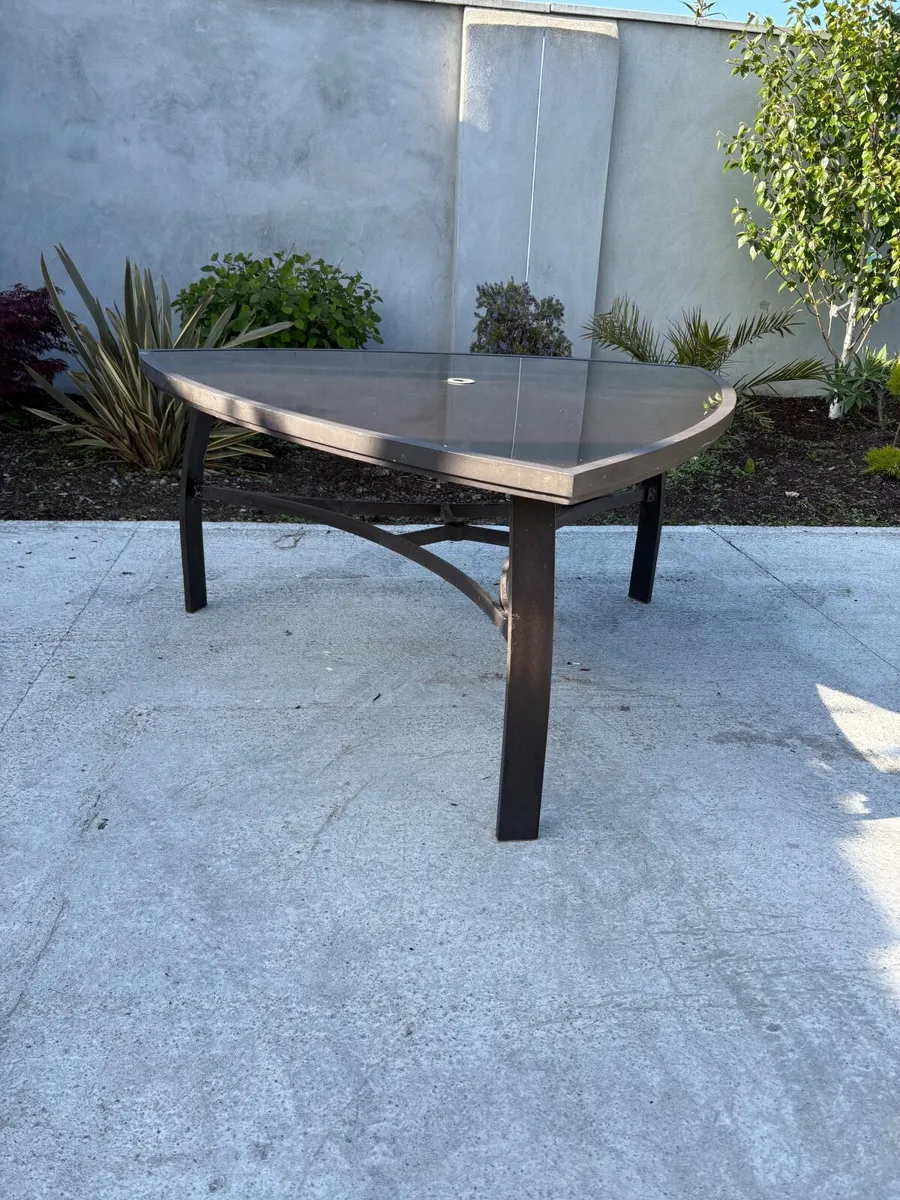 Large Glass Garden Table - Image 1