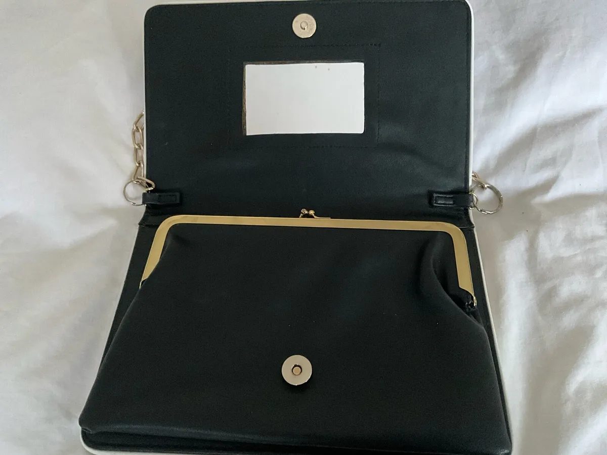 Vintage Black Leather Clutch Bag - Image 4