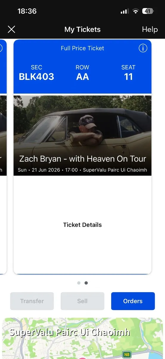2 seated zach Bryan tickets - Image 2