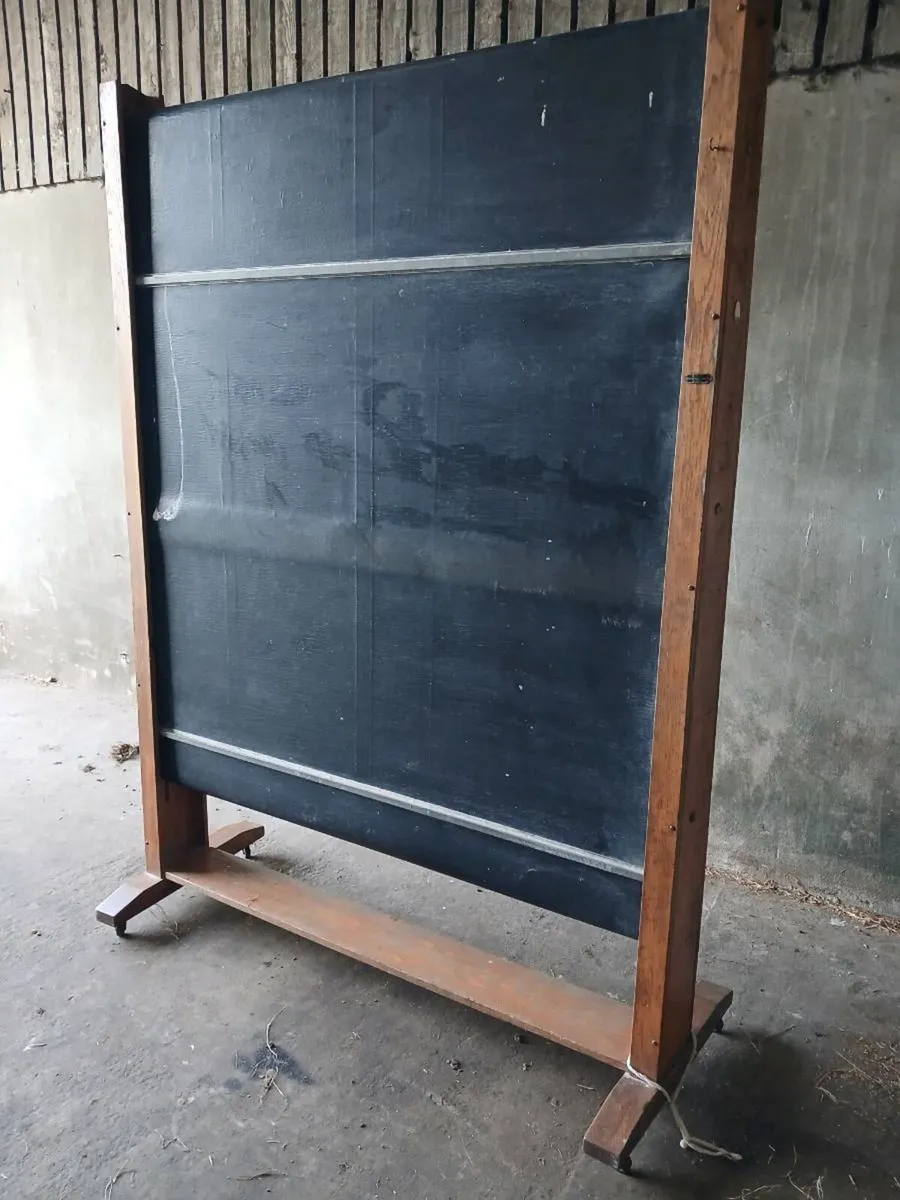 Antique Rolling Blackboard - Image 1