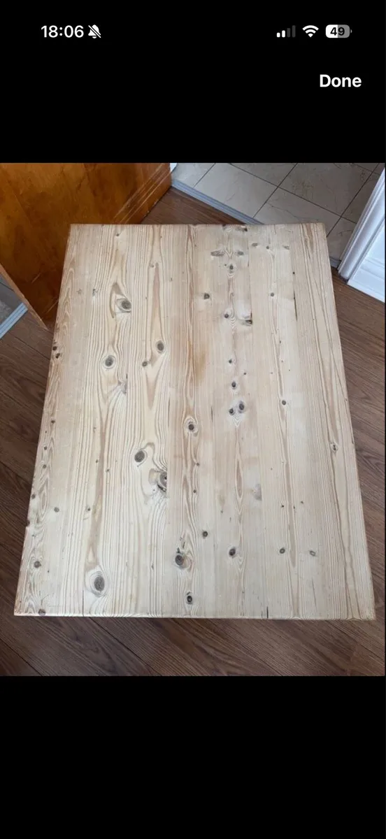 Vintage handmade wooden Coffee table - Image 2