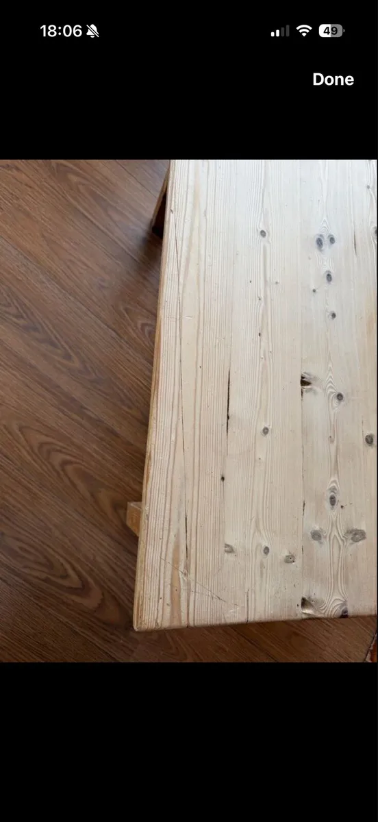 Vintage handmade wooden Coffee table - Image 3