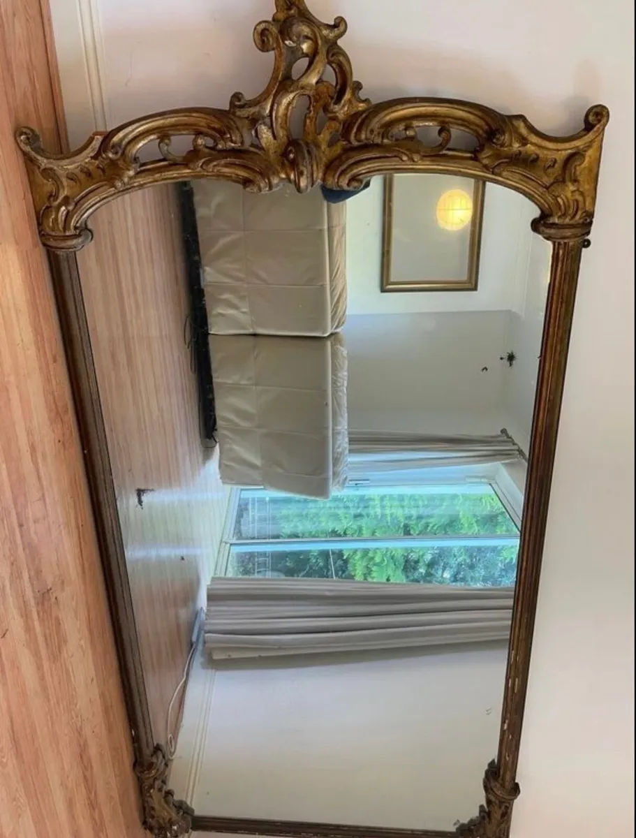 Large Victorian giltwood mirror - Image 2