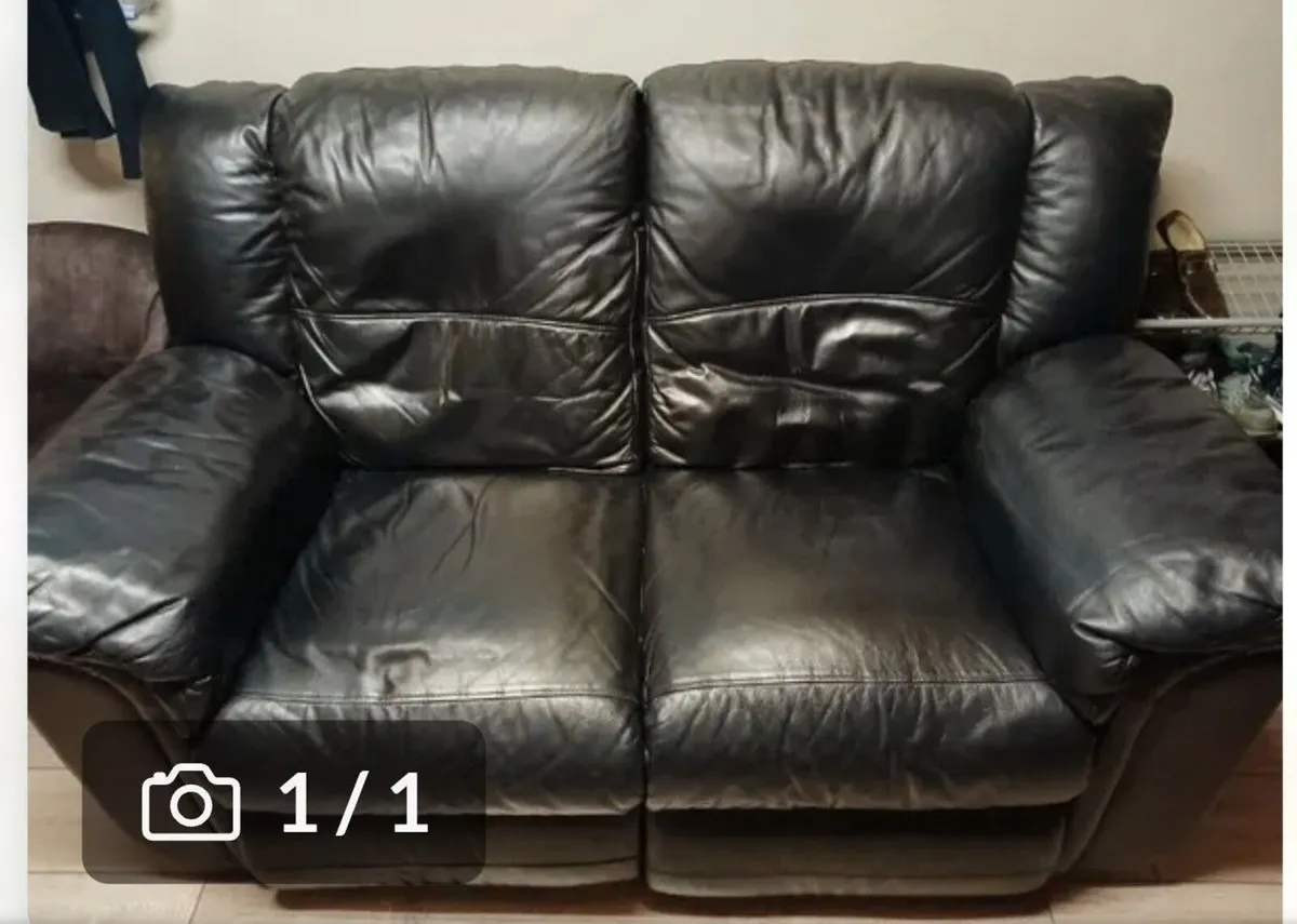 2 seater leather reclining sofa