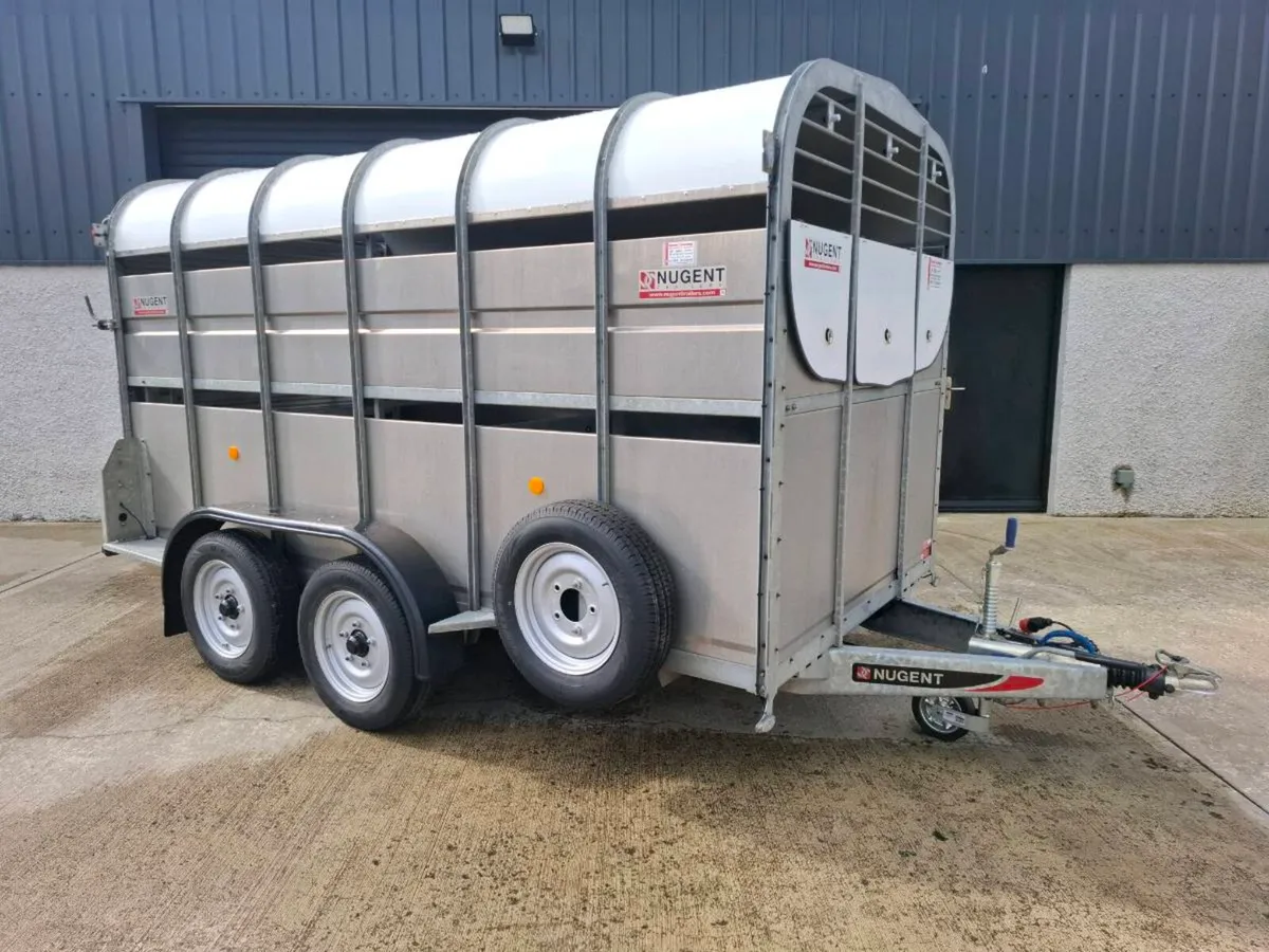 Nugent 12ft x 6ft livestock trailer AS NEW NO VAT - Image 1