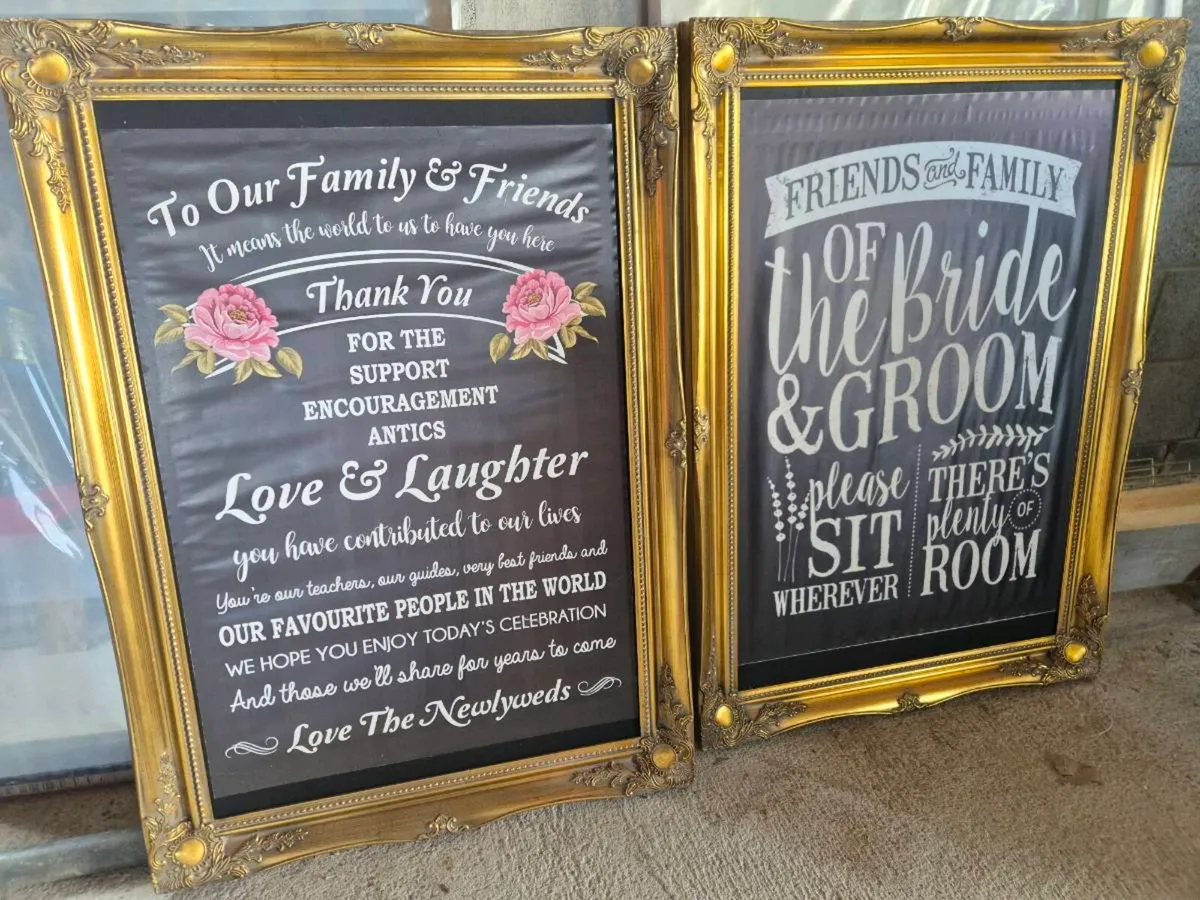 Gold Ornate picture frames large Size Wedding