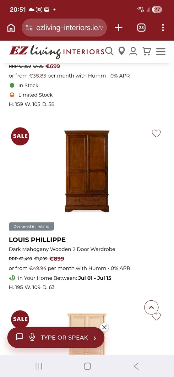 Louis Phillippe Wardrobe - Image 3