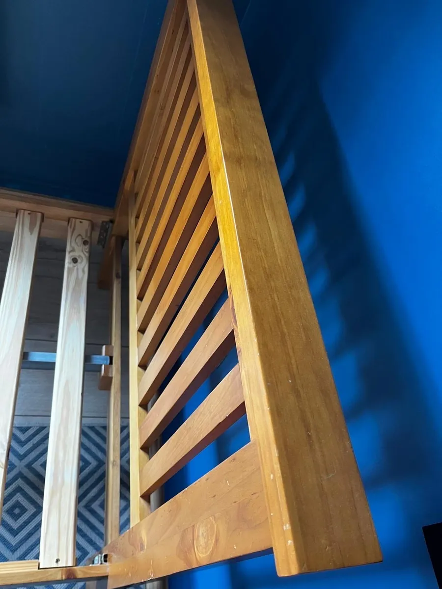 Wooden Bed frame and bookcase - Image 3