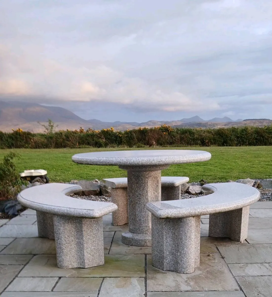 Granite Outdoor Table and seats - Image 1