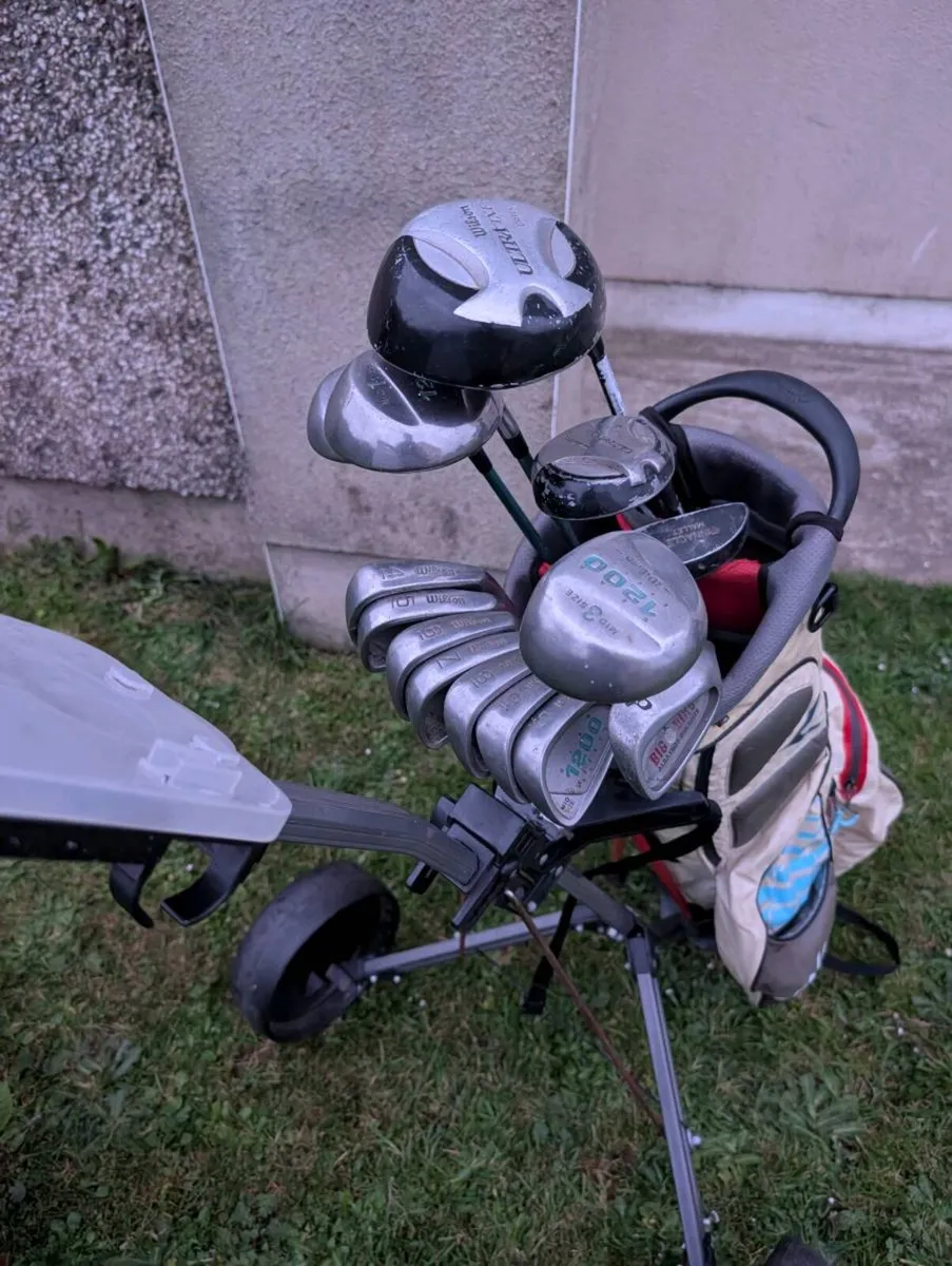 Wilson Golf clubs & Callaway bag & trolley - Image 2