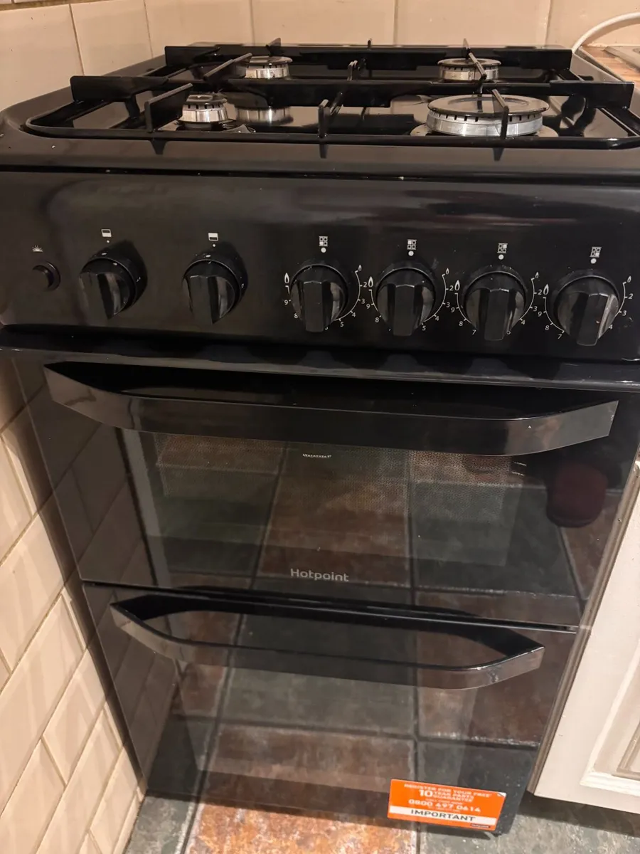 Hotpoint Gas Cooker, Freestanding, 50cm, 6 mo old - Image 1