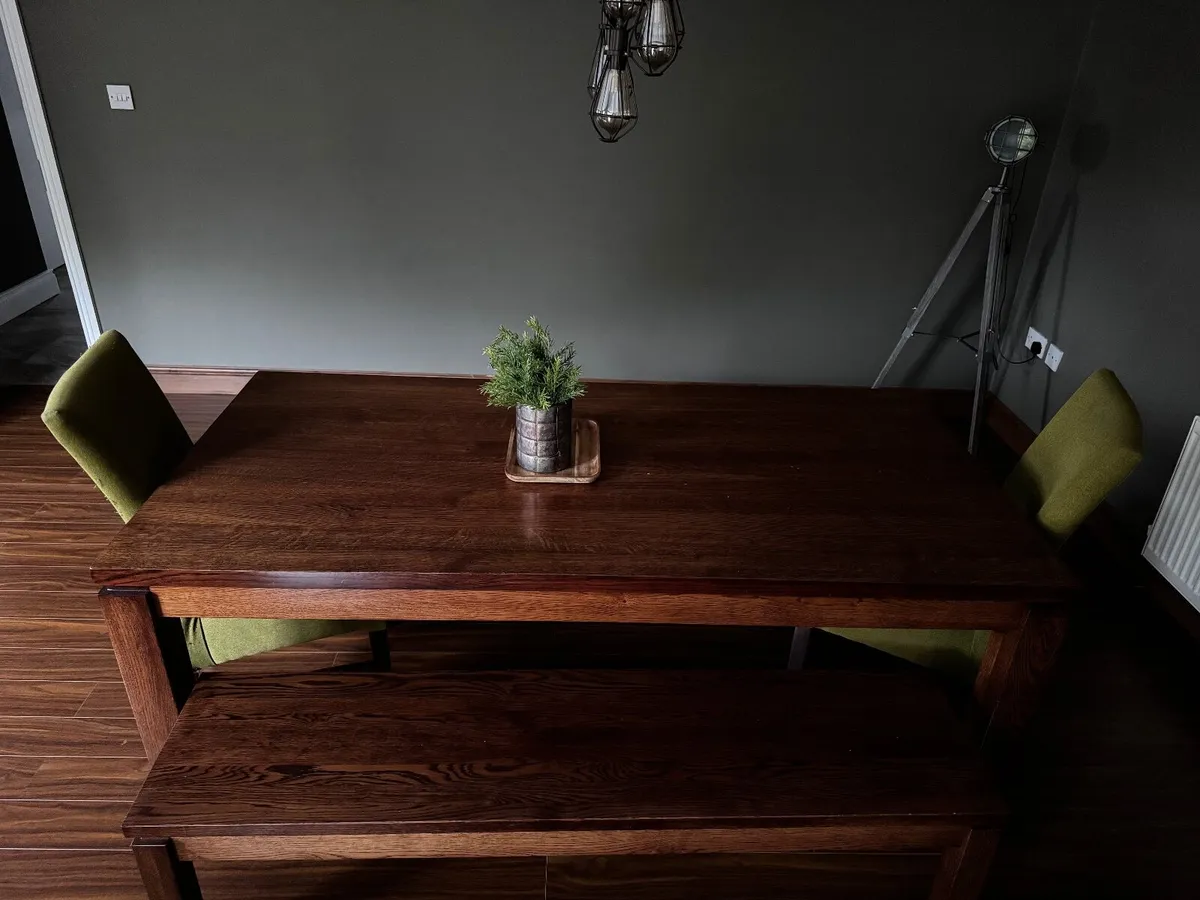 Solid Oak Table & Benches - €450 - Image 2