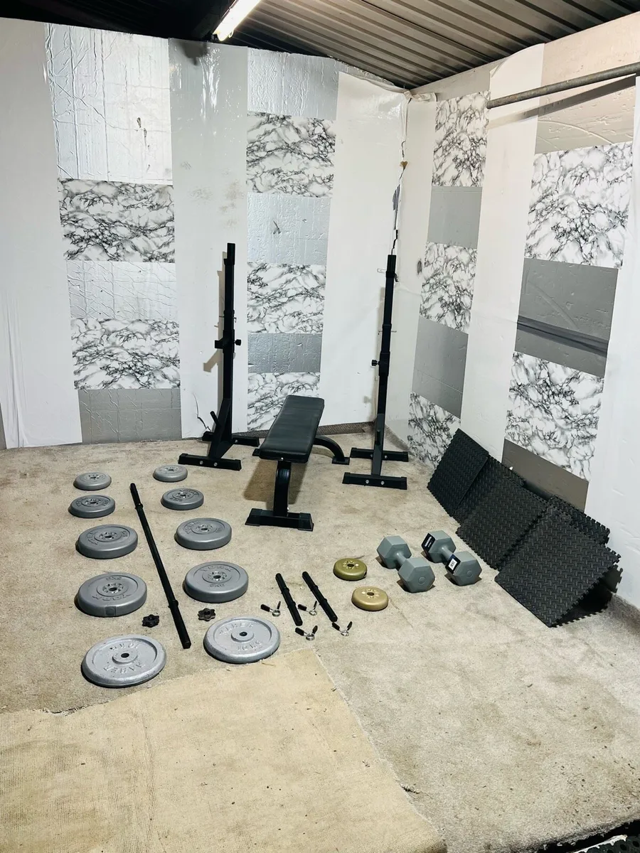 RACK STANDS WEIGHTS BARBELL DUMBBELLS BENCH - Image 3