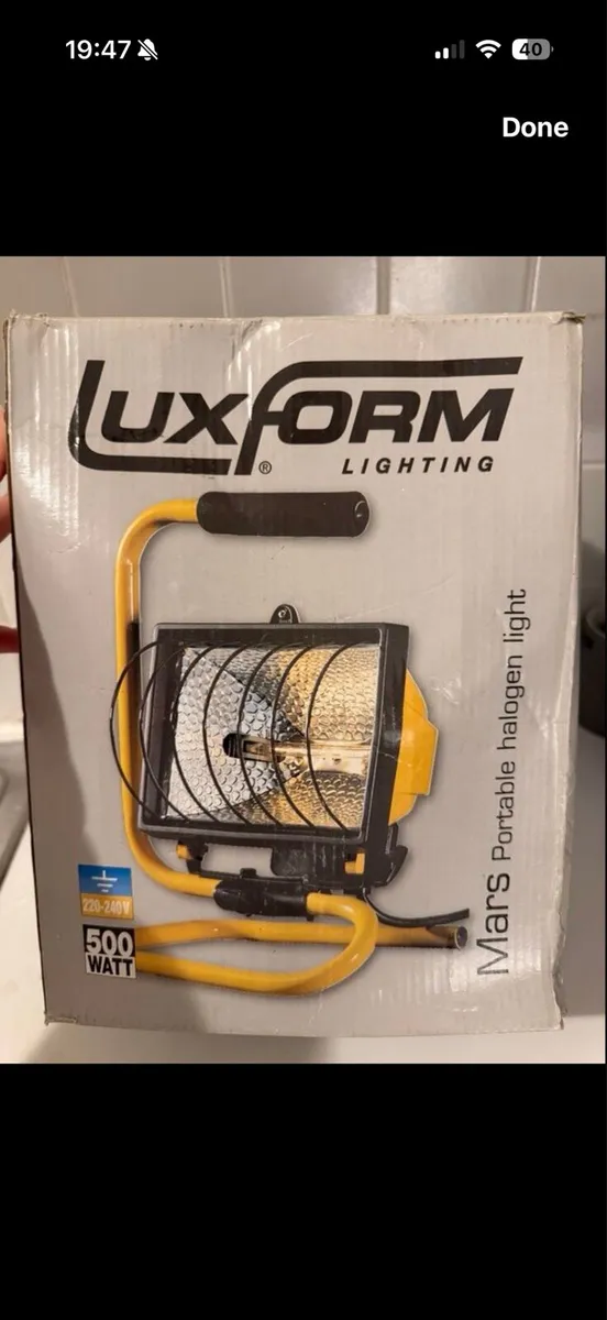500w Portable Halogen light x2 (2for€40)